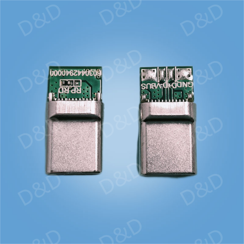 TYPE C2.0 公頭24PIN 有彈片 帶PCBA